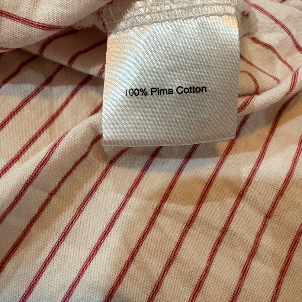 Peter Millar Mens XXL Polo Shirt White Red Striped 100% Pima Cotton Short Sleeve - Picture 6 of 8